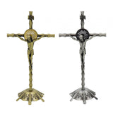 Maxbell 2 Piece Wall Cross Statue Miniature Cross Statue for Cabinet Bedroom