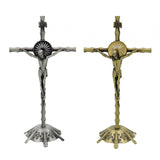 Maxbell 2 Piece Wall Cross Statue Miniature Cross Statue for Cabinet Bedroom