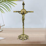 Maxbell 2 Piece Wall Cross Statue Miniature Cross Statue for Cabinet Bedroom