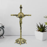 Maxbell 2 Piece Wall Cross Statue Miniature Cross Statue for Cabinet Bedroom