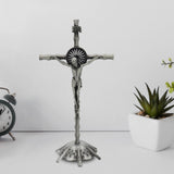 Maxbell 2 Piece Wall Cross Statue Miniature Cross Statue for Cabinet Bedroom