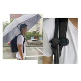 Maxbell 4xBackbag Strap Umbrella Clip Gadget Easy to Assemble Sun Umbrella Holder Clip Black