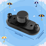 Maxbell 4xBackbag Strap Umbrella Clip Gadget Easy to Assemble Sun Umbrella Holder Clip Black