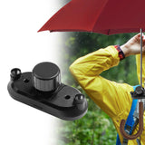 Maxbell 4xBackbag Strap Umbrella Clip Gadget Easy to Assemble Sun Umbrella Holder Clip Black