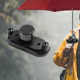Maxbell 6xBackbag Strap Umbrella Clip Gadget Easy to Assemble Sun Umbrella Holder Clip Black