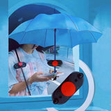 Maxbell 6xBackbag Strap Umbrella Clip Gadget Easy to Assemble Sun Umbrella Holder Clip Red