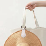 Maxbell 4xMagnetic Hat Clip Sunhat Multipurpose Hat Bags Clip for Travel Handbag Purses White round