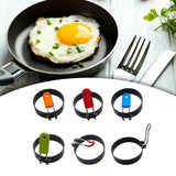 Maxbell 5xEgg Cooking Rings Easy to Clean Food Grade Anti Scald Griddle Cooking Shaper Orange