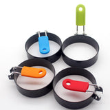Maxbell 5xEgg Cooking Rings Easy to Clean Food Grade Anti Scald Griddle Cooking Shaper Orange