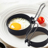 Maxbell 4xEgg Cooking Rings Easy to Clean Food Grade Anti Scald Griddle Cooking Shaper Orange