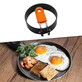 Maxbell 5xEgg Cooking Rings Easy to Clean Food Grade Anti Scald Griddle Cooking Shaper Orange