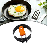 Maxbell 6xEgg Cooking Rings Easy to Clean Food Grade Anti Scald Griddle Cooking Shaper Orange
