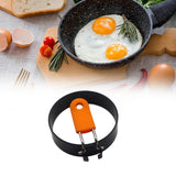 Maxbell 2xEgg Cooking Rings Easy to Clean Food Grade Anti Scald Griddle Cooking Shaper Orange