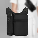 Maxbell 2xCrossbody Bag Adjustable Shoulder Strap Sling Bag for Travel Camping Outdoor Black