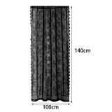 Maxbell 2 Piece Lace Floral Net Curtains Voile Curtains for Study Room Home