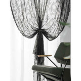 Maxbell 2 Piece Lace Floral Net Curtains Voile Curtains for Study Room Home