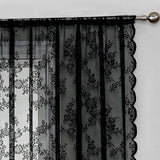 Maxbell 2 Piece Lace Floral Net Curtains Voile Curtains for Study Room Home