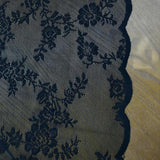 Maxbell 2 Piece Lace Floral Net Curtains Voile Curtains for Study Room Home