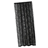 Maxbell 2xBlack Lace Floral Net Curtains Voile Curtains for Study Room Home Decorative 100cmx140cm