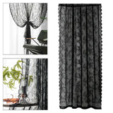 Maxbell 2 Piece Lace Floral Net Curtains Voile Curtains for Study Room Home