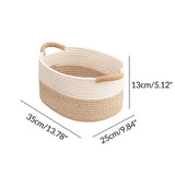 Maxbell 2xCotton Rope Woven Baskets for Organizing Portable Cat Dog Toy Bin Toy Basket 22cmx16cmx11cm