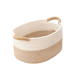 Maxbell 2xCotton Rope Woven Baskets for Organizing Portable Cat Dog Toy Bin Toy Basket 22cmx16cmx11cm