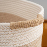 Maxbell 2xCotton Rope Woven Baskets for Organizing Portable Cat Dog Toy Bin Toy Basket 22cmx16cmx11cm