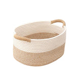 Maxbell 2xCotton Rope Woven Baskets for Organizing Portable Cat Dog Toy Bin Toy Basket 22cmx16cmx11cm