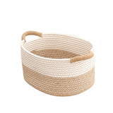 Maxbell 2xCotton Rope Woven Baskets for Organizing Portable Cat Dog Toy Bin Toy Basket 22cmx16cmx11cm