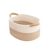 Maxbell 2xCotton Rope Woven Baskets for Organizing Portable Cat Dog Toy Bin Toy Basket 22cmx16cmx11cm