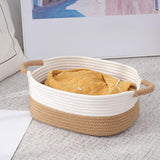 Maxbell 2xCotton Rope Woven Baskets for Organizing Portable Cat Dog Toy Bin Toy Basket 22cmx16cmx11cm