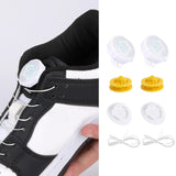 Maxbell Maxbell Tieless Shoelaces for Sneakers with Swivel Buckle Adjustable Lazy Shoe Laces S Kids White