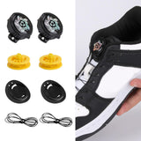 Maxbell 3xTieless Shoelaces for Sneakers with Swivel Buckle Adjustable Lazy Shoe Laces L Adults Black