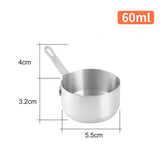 Condiment Cup Sauce Cups with Handle for Ketchup Salad Drerssing Steak Sauce small Argent