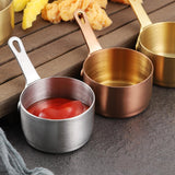 Condiment Cup Sauce Cups with Handle for Ketchup Salad Drerssing Steak Sauce small Argent