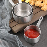 Condiment Cup Sauce Cups with Handle for Ketchup Salad Drerssing Steak Sauce small Argent