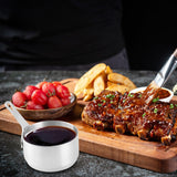 Condiment Cup Sauce Cups with Handle for Ketchup Salad Drerssing Steak Sauce small Argent