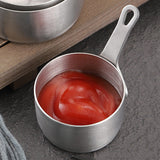 Condiment Cup Sauce Cups with Handle for Ketchup Salad Drerssing Steak Sauce small Argent