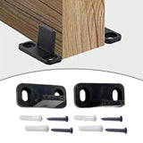 Maxbell 3x2Pcs Door Guides Bottom Track Guide Durable for Living Room Home Wooden Door
