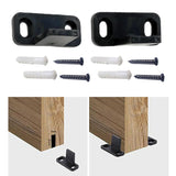 Maxbell 4x2Pcs Door Guides Bottom Track Guide Durable for Living Room Home Wooden Door