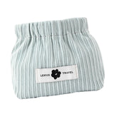 Maxbell Small Makeup Bag Tiny Pouch Wallet Casual Corduroy Elastic Hair Tie Organizer Blue
