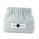 Maxbell Small Makeup Bag Tiny Pouch Wallet Casual Corduroy Elastic Hair Tie Organizer Blue