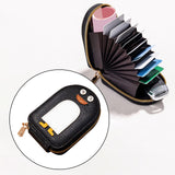 Maxbell 6xCredit Card Holder Purse Change Pouch for Dating Travel Valentines Day Gifts Black