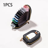 Maxbell 2xCredit Card Holder Purse Change Pouch for Dating Travel Valentines Day Gifts Black