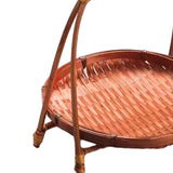 Maxbell 2x Woven Fruit Basket Decor Bamboo Storage Basket for Kitchen Table Cafe