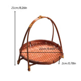 Maxbell 2x Woven Fruit Basket Decor Bamboo Storage Basket for Kitchen Table Cafe