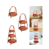 Maxbell 2x Woven Fruit Basket Decor Bamboo Storage Basket for Kitchen Table Cafe