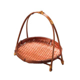 Maxbell 2x Woven Fruit Basket Decor Bamboo Storage Basket for Kitchen Table Cafe