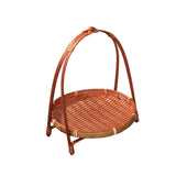 Maxbell 2x Woven Fruit Basket Decor Bamboo Storage Basket for Kitchen Table Cafe