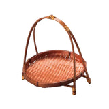 Maxbell 2x Woven Fruit Basket Decor Bamboo Storage Basket for Kitchen Table Cafe
